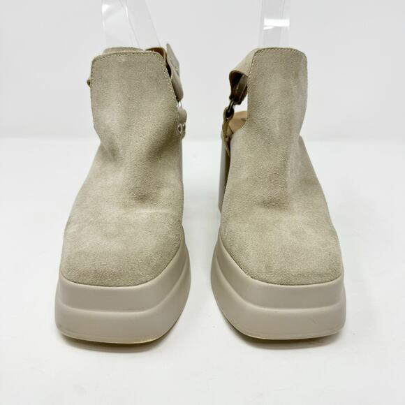 ree People Hybrid Harness Suede Platform Booties in Grey Diamond Size 6.5 - Picture 7 of 12